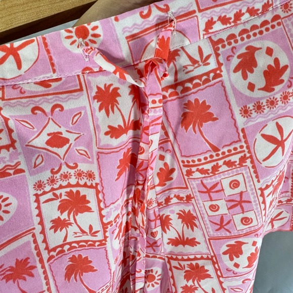 NEW Sigrid Olsen Sleepwear Size Pink Coral Tropical Notch Pajama 2 pcs Short Set - Picture 6 of 12